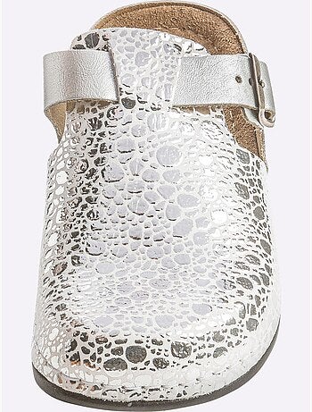Mules Cuir Vachette Gaufré - Taille Standard - helline