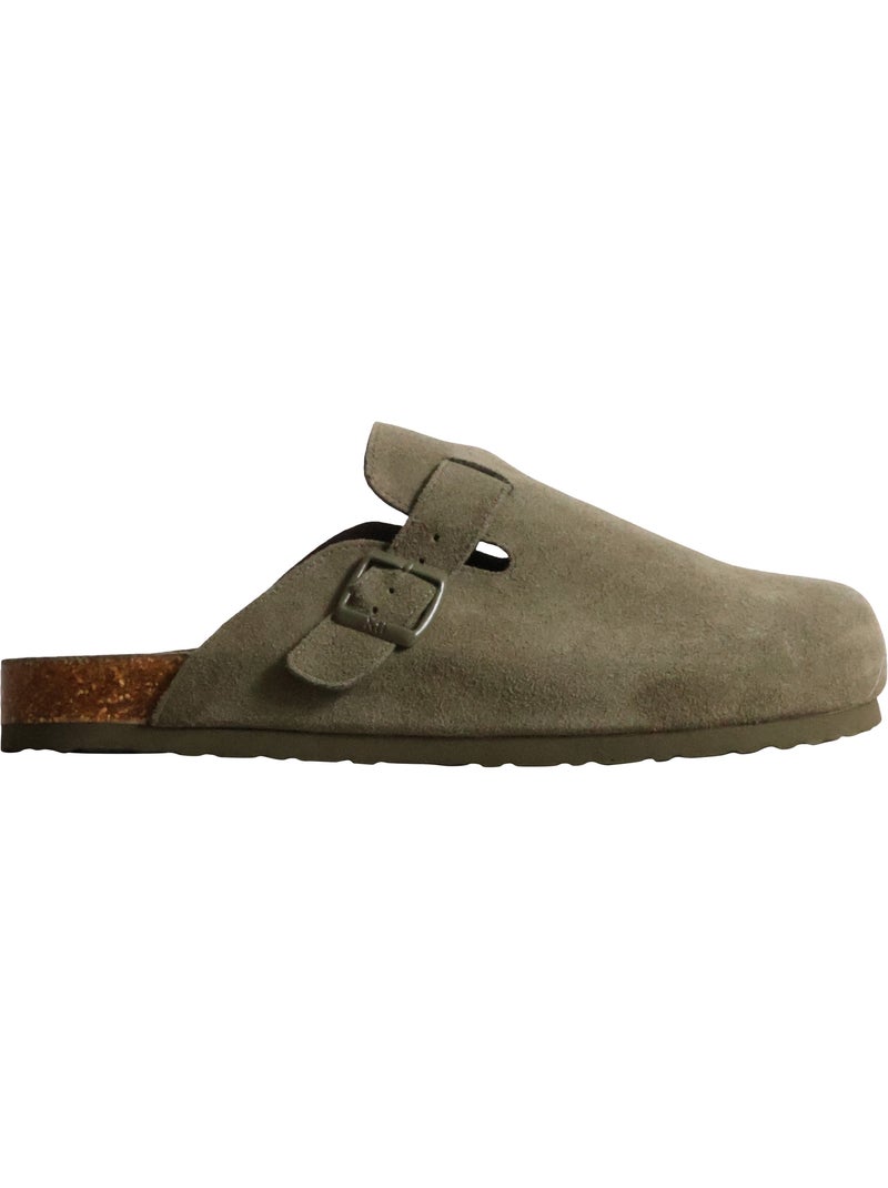 Mules cuir xti Kaki - Kiabi