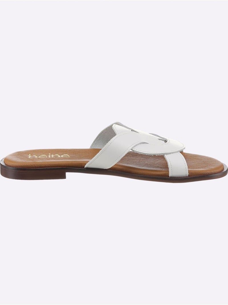 Mules De Fabrication Espagnole - Taille Standard - Helline Blanc - Kiabi