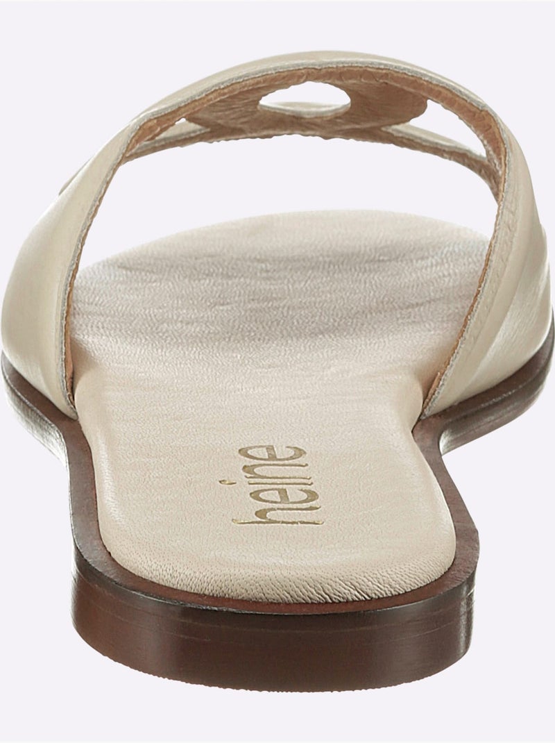 Mules De Fabrication Espagnole - Taille Standard - Helline Crème - Kiabi