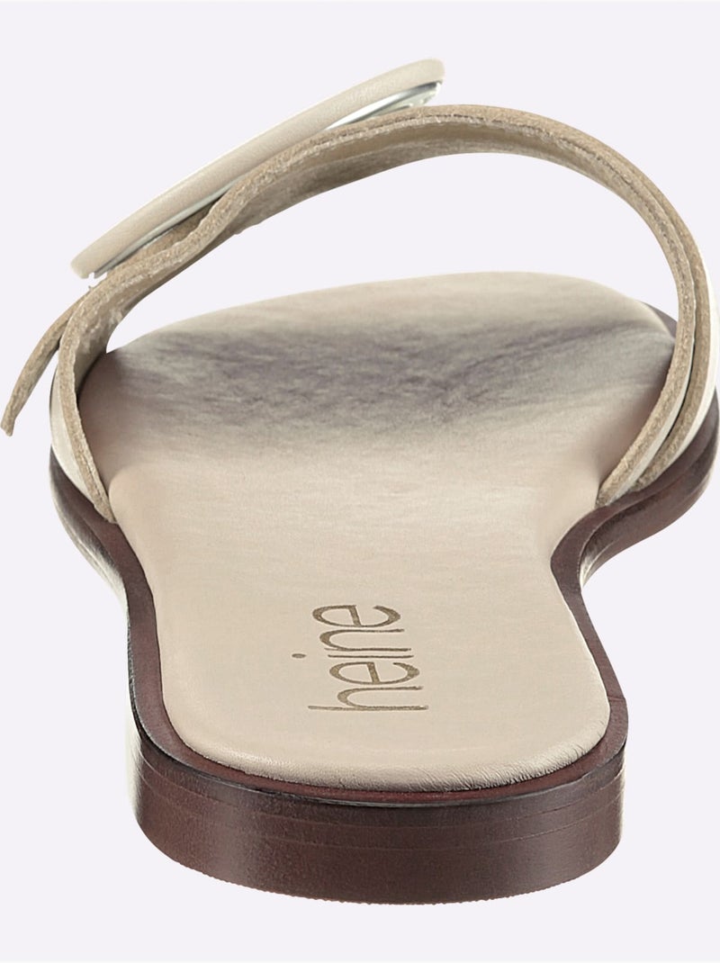 Mules De Fabrication Espagnole - Taille Standard - helline Crème - Kiabi