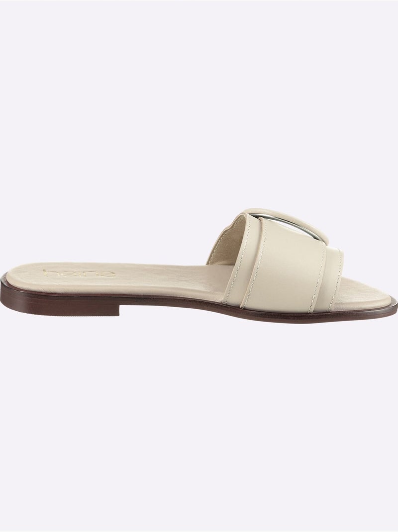 Mules De Fabrication Espagnole - Taille Standard - helline Crème - Kiabi