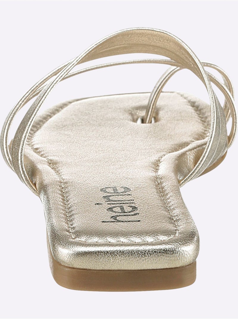 Mules De Fabrication Espagnole - Taille Standard - Helline Doré - Kiabi