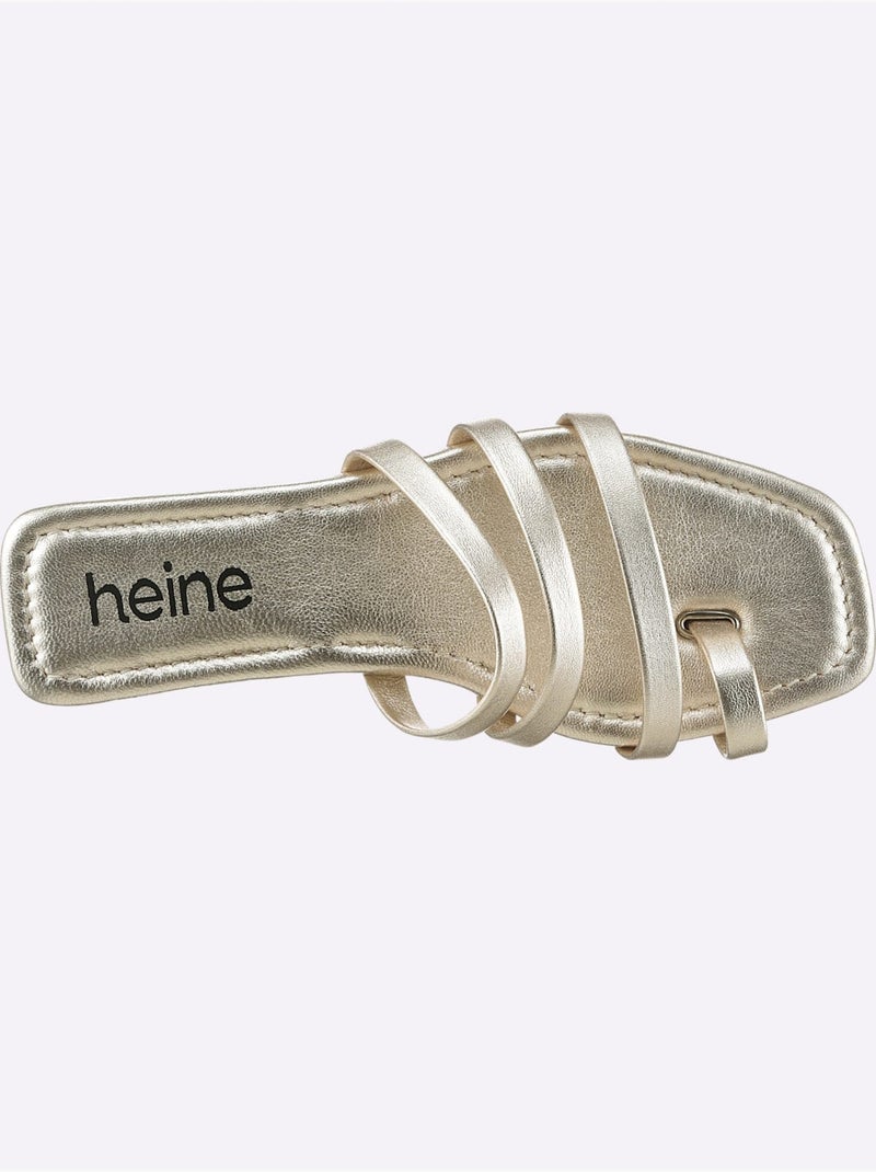 Mules De Fabrication Espagnole - Taille Standard - Helline Doré - Kiabi