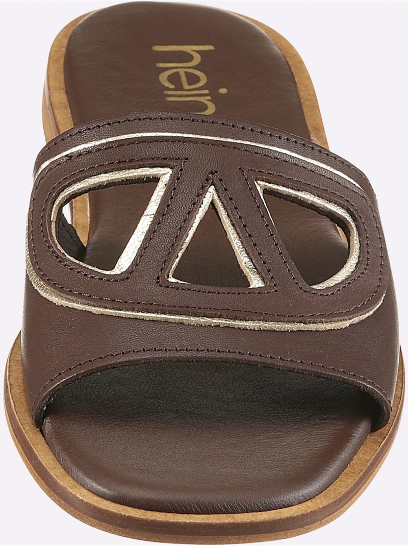 Mules De Fabrication Espagnole - Taille Standard - Helline Marron - Kiabi