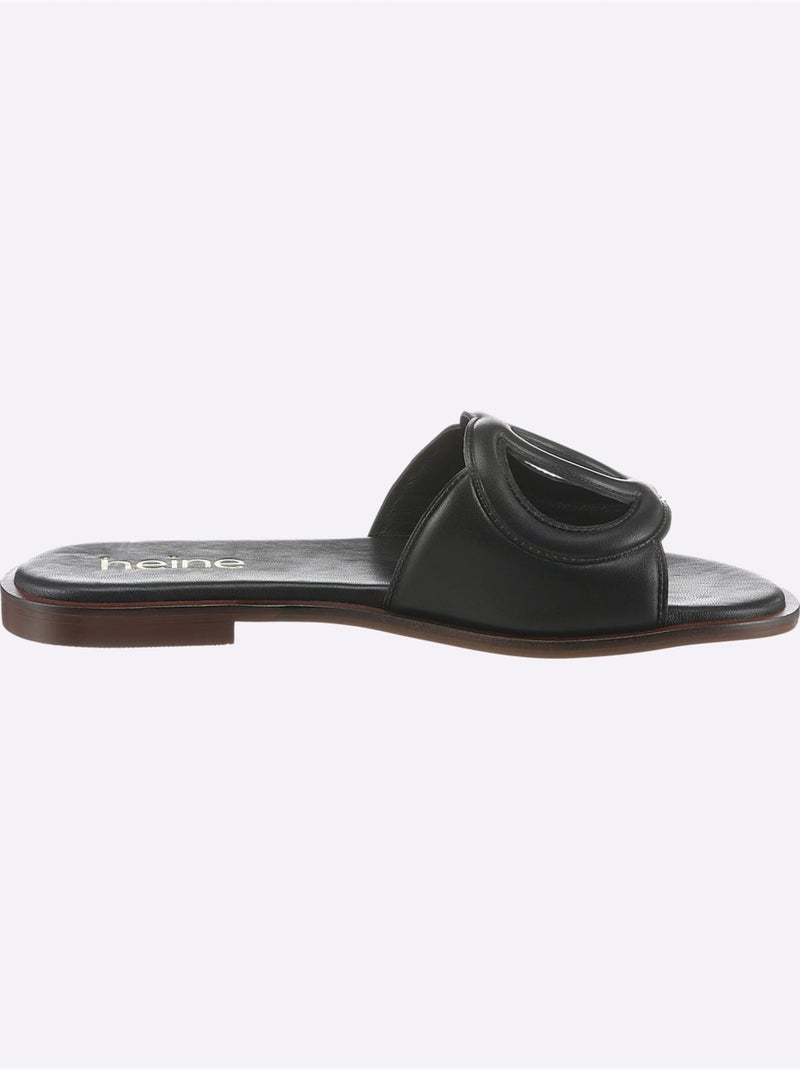 Mules De Fabrication Espagnole - Taille Standard - Helline Noir - Kiabi
