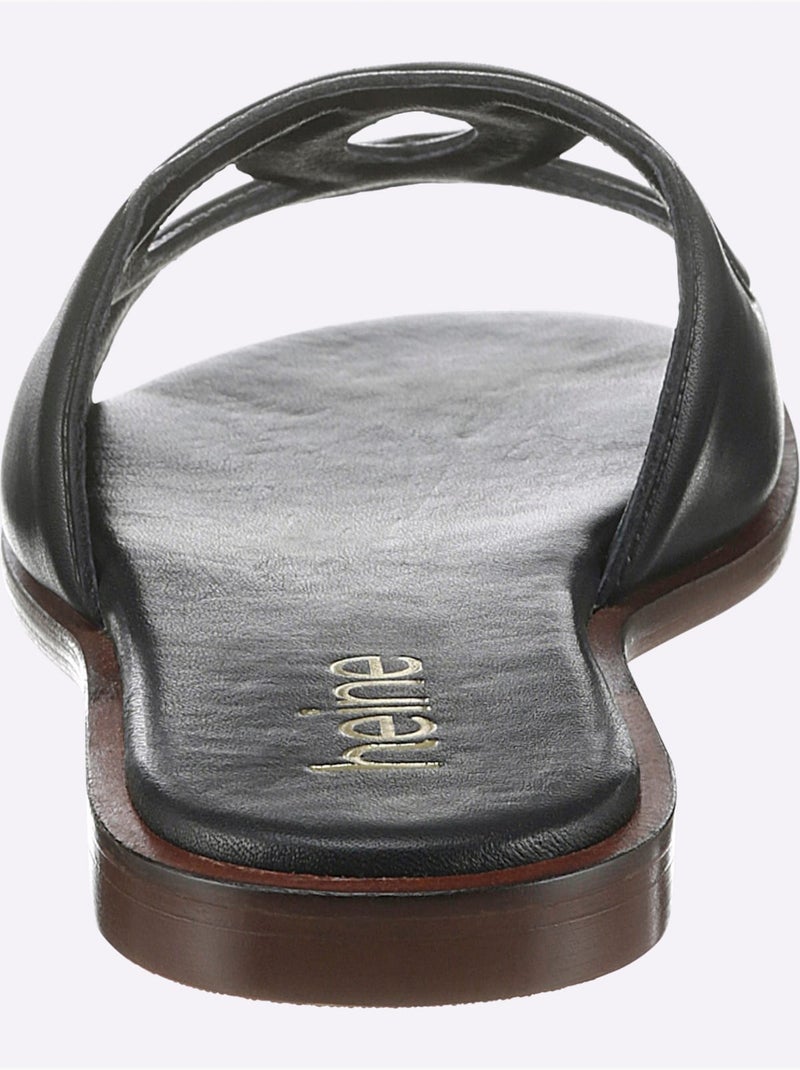 Mules De Fabrication Espagnole - Taille Standard - Helline Noir - Kiabi