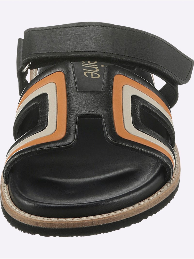 Mules De Fabrication Espagnole - Taille Standard - Helline Noir Orange - Kiabi