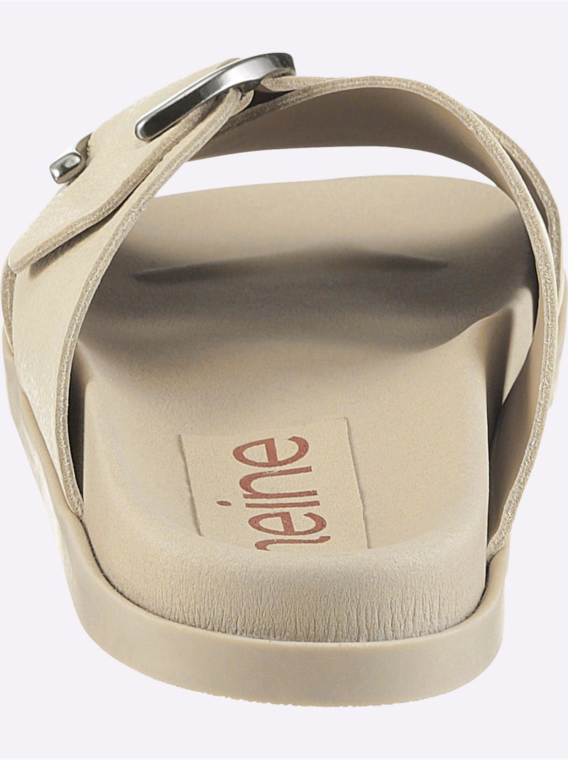 Mules De Fabrication Portugaise - Taille Standard - Helline Crème - Kiabi