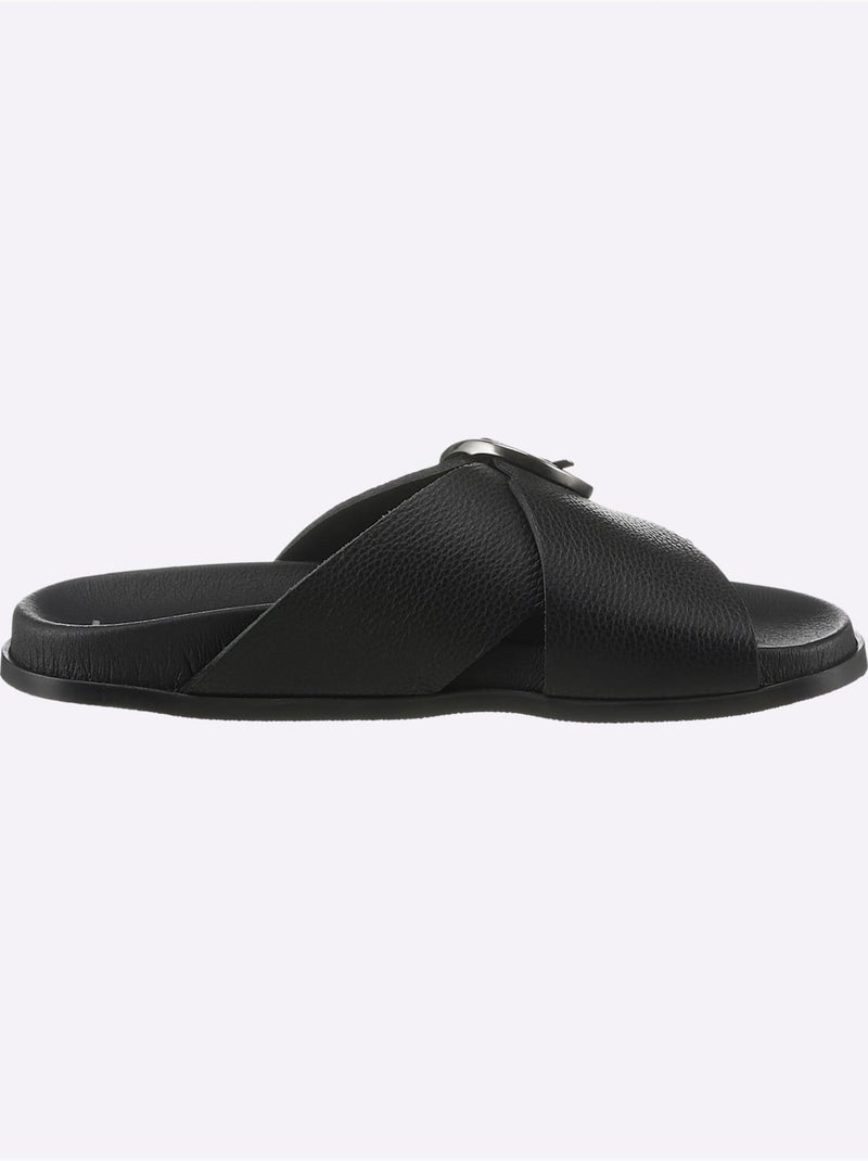 Mules De Fabrication Portugaise - Taille Standard - Helline Noir - Kiabi