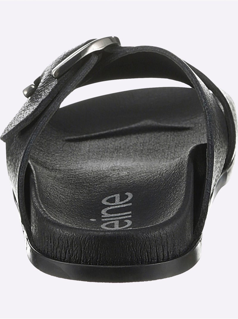 Mules De Fabrication Portugaise - Taille Standard - Helline Noir - Kiabi
