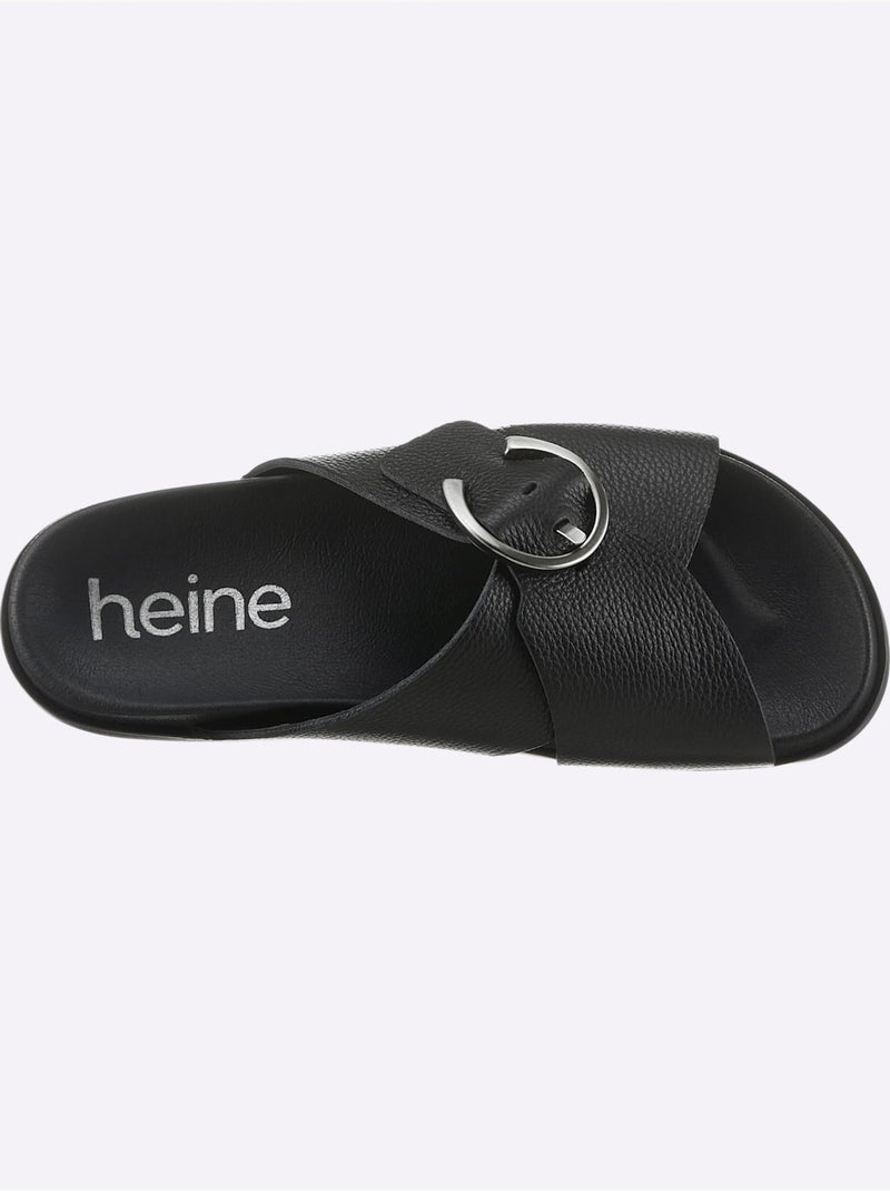 Mules De Fabrication Portugaise - Taille Standard - Helline Noir - Kiabi