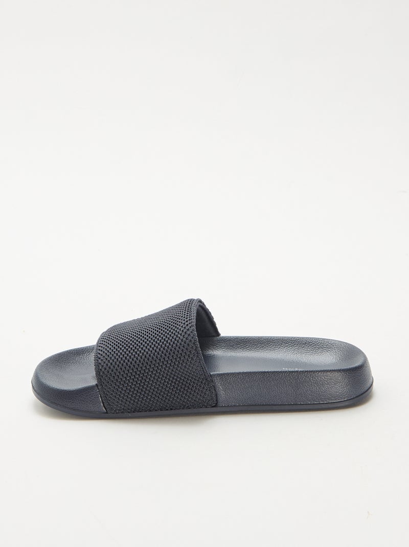 Mules de piscine avec bride en mesh Bleu - Kiabi