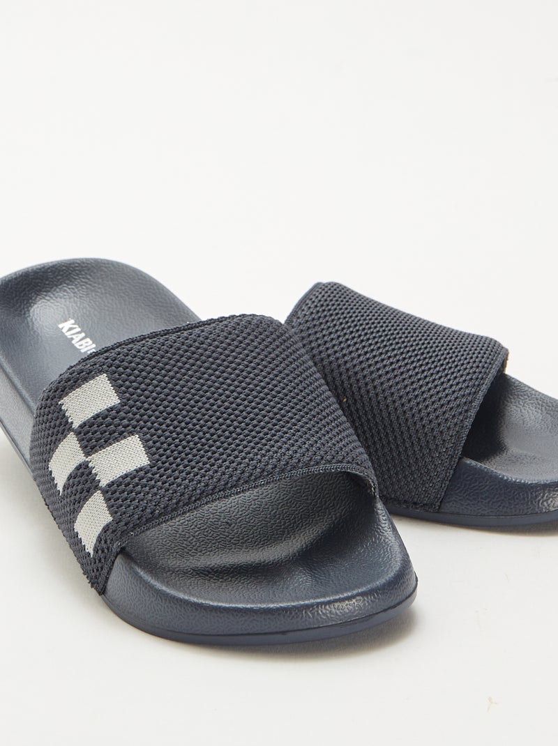 Mules de piscine avec bride en mesh Bleu - Kiabi