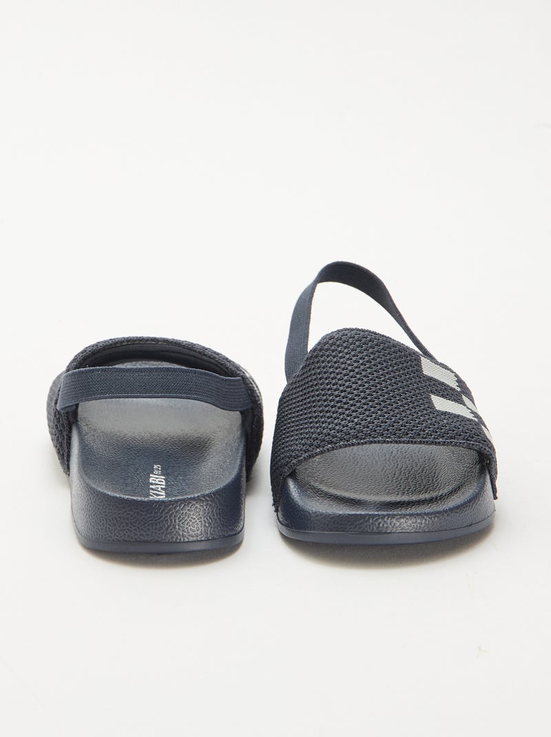 Mules de piscine élastiquées Bleu - Kiabi