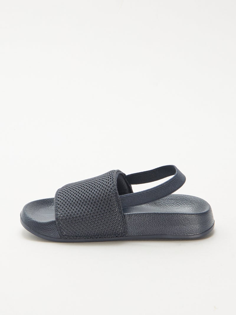 Mules de piscine élastiquées Bleu - Kiabi