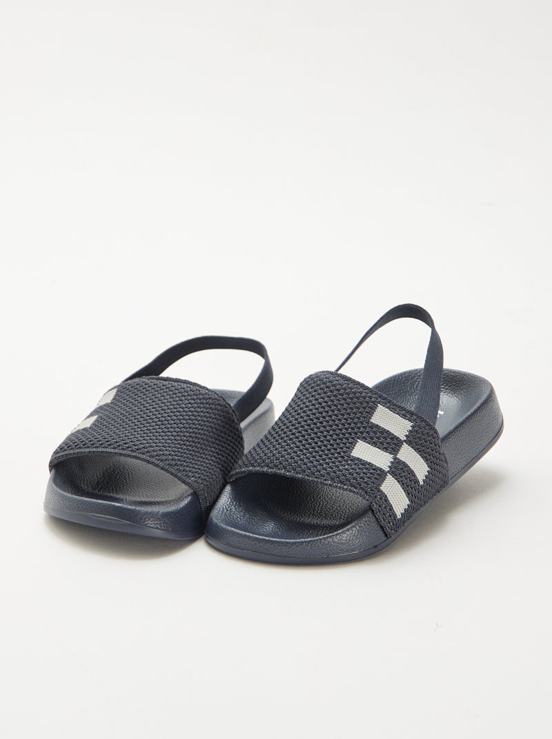 Mules de piscine élastiquées Bleu - Kiabi