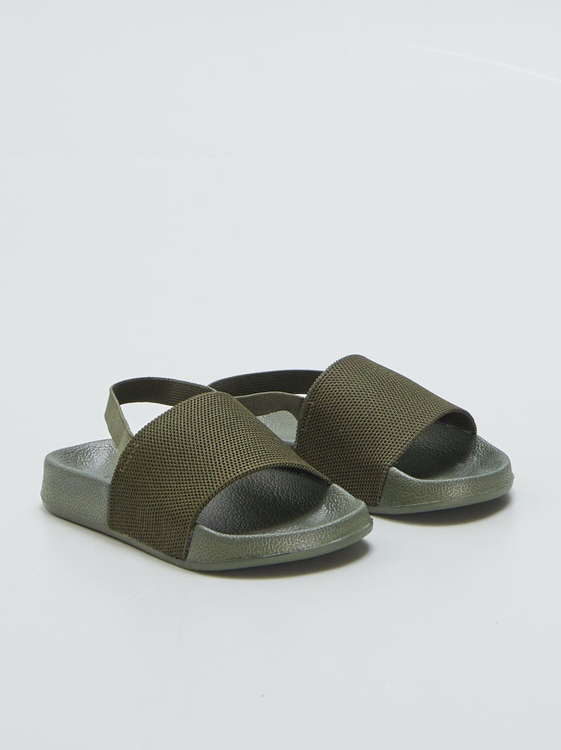 Mules de plage Kaki - Kiabi