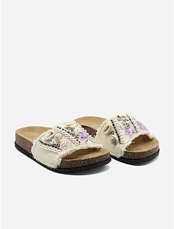 Mules détails à perles