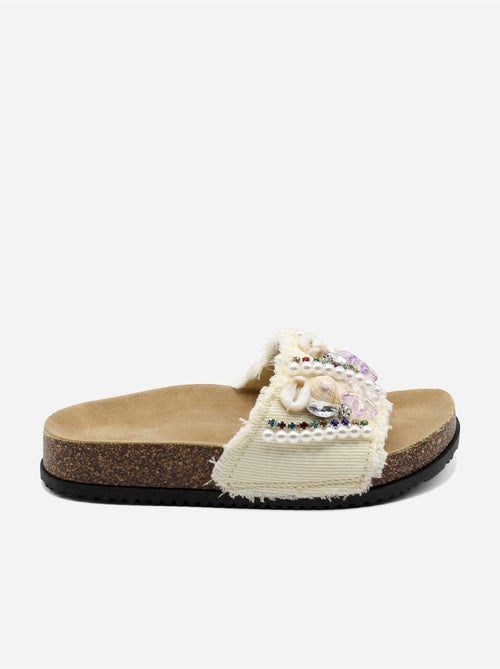 Mules détails à perles - Kiabi