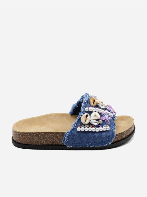 Mules détails à perles - Kiabi