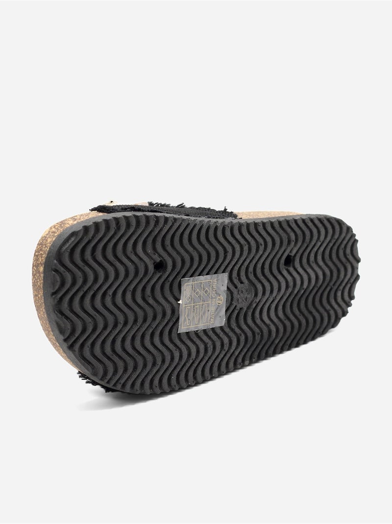 Mules détails à perles Noir - Kiabi