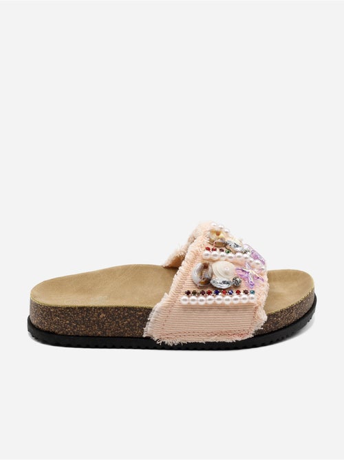 Mules détails à perles - Kiabi
