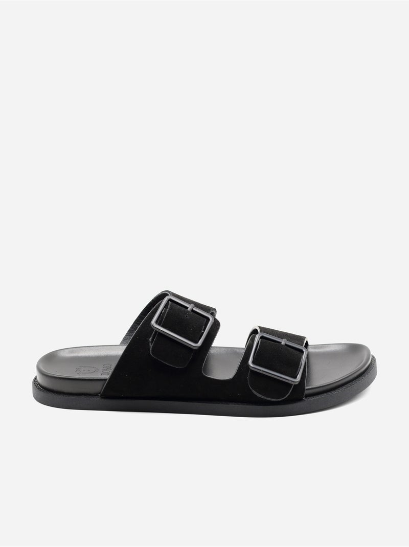 Mules double brides - Uomo Noir - Kiabi