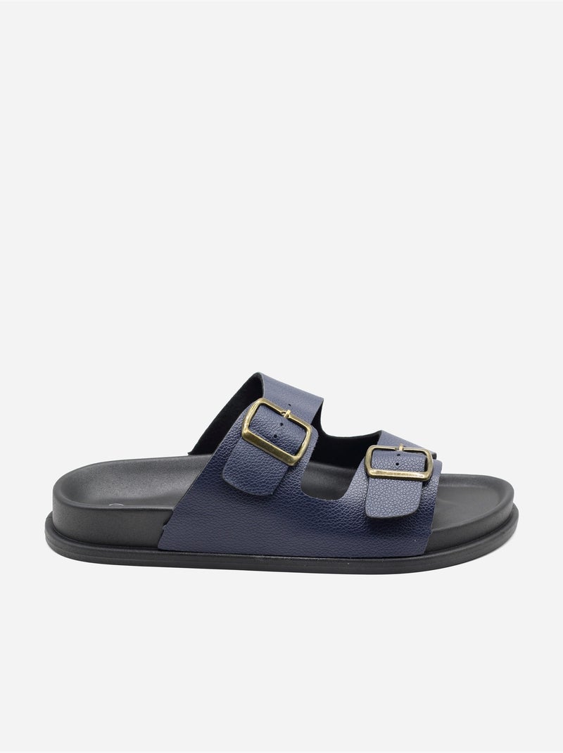 Mules double brides Bleu - Kiabi