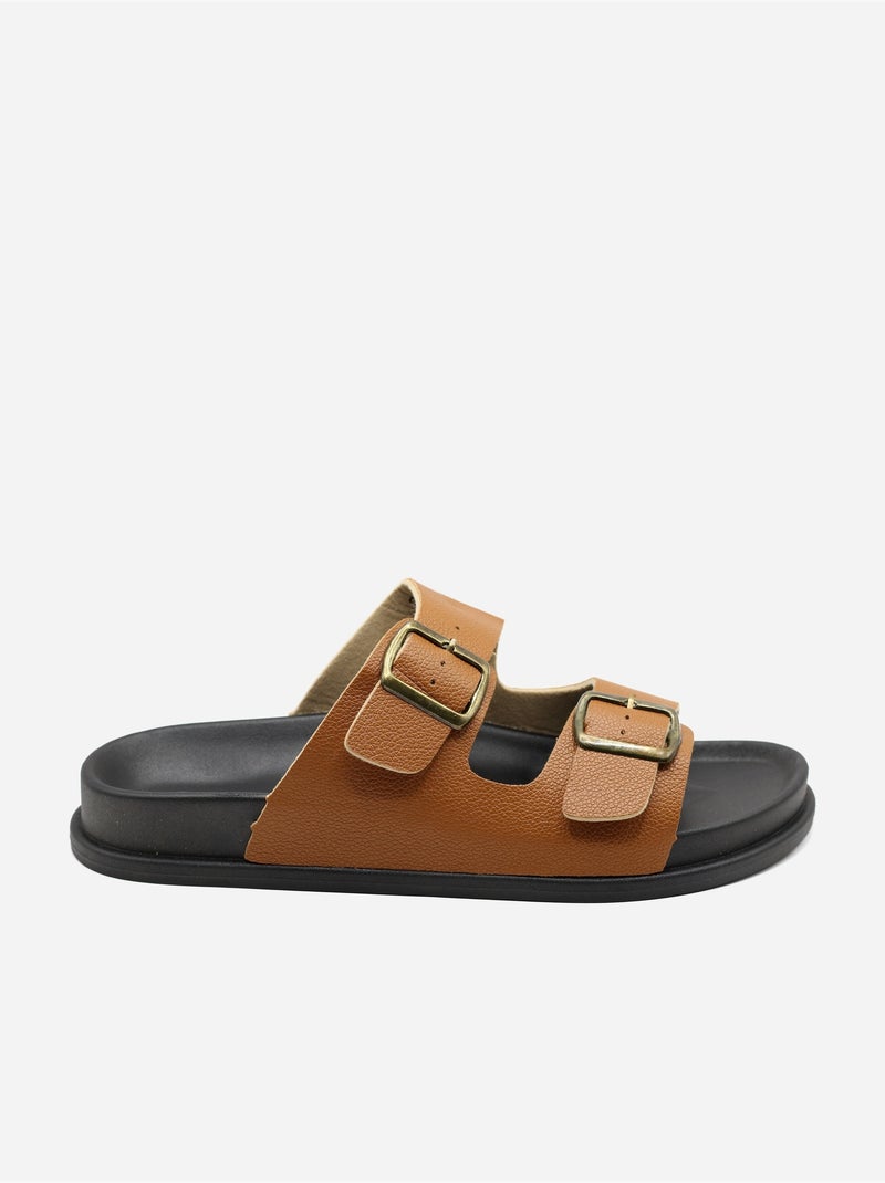 Mules double brides Camel - Kiabi