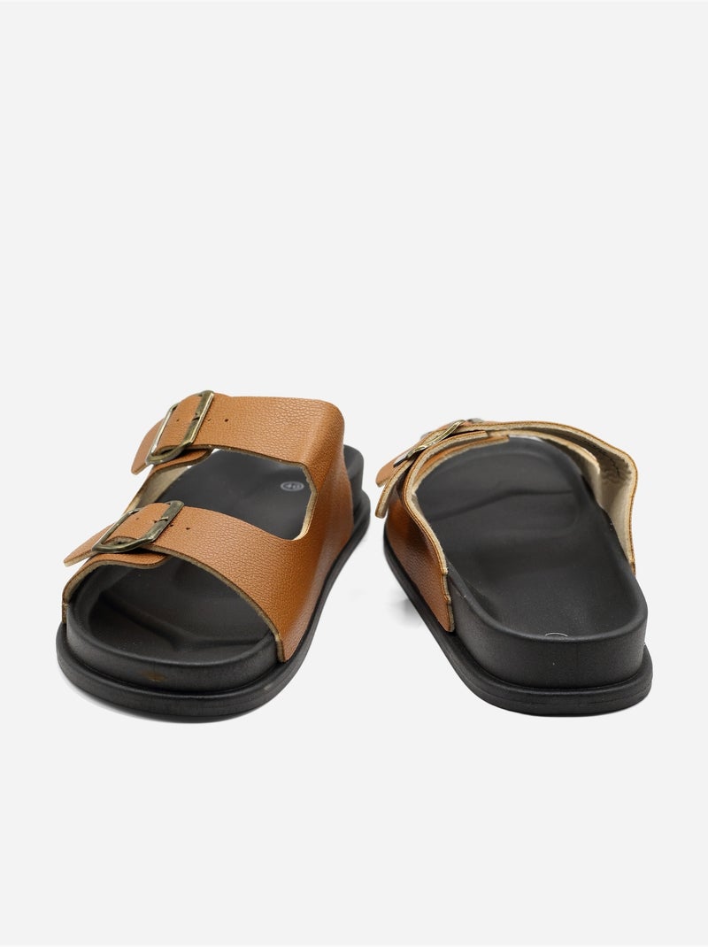 Mules double brides Camel - Kiabi
