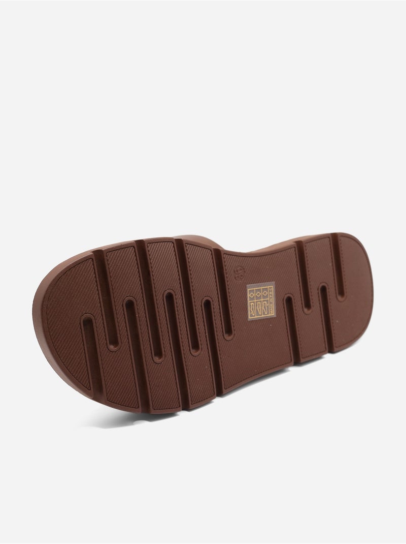 Mules double brides Marron - Kiabi