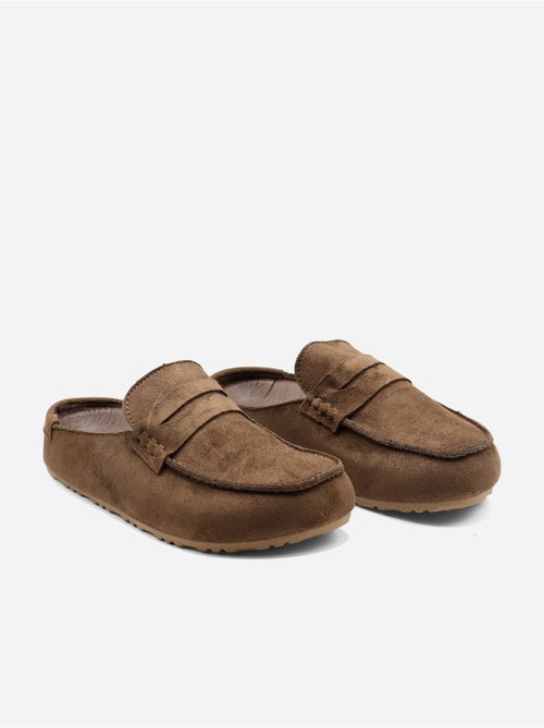 Mules effet daim - Kiabi Mules effet daim - Kiabi
