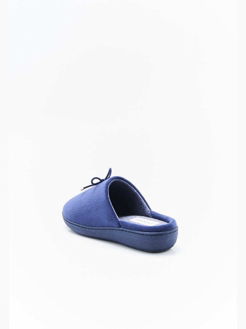 Mules emboîtantes en velours - damart Bleu - Kiabi