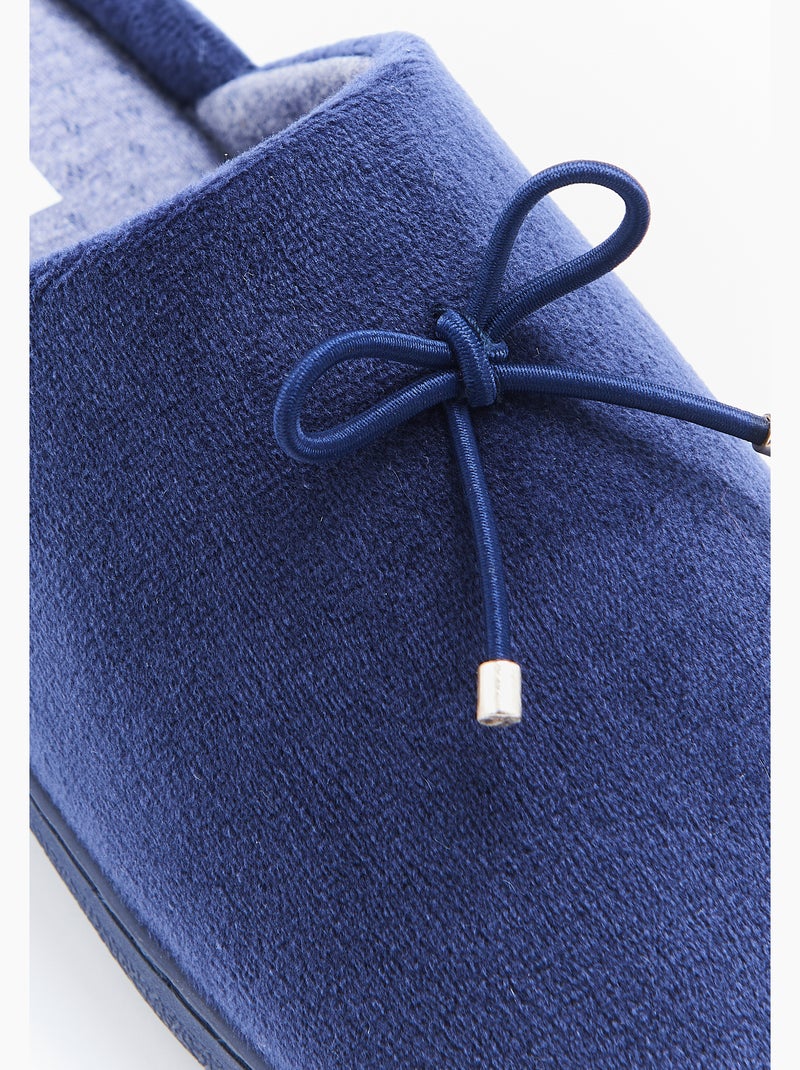 Mules emboîtantes en velours - damart Bleu - Kiabi