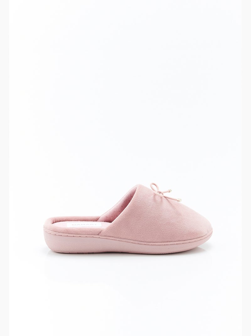 Mules emboîtantes en velours - Damart Rose - Kiabi