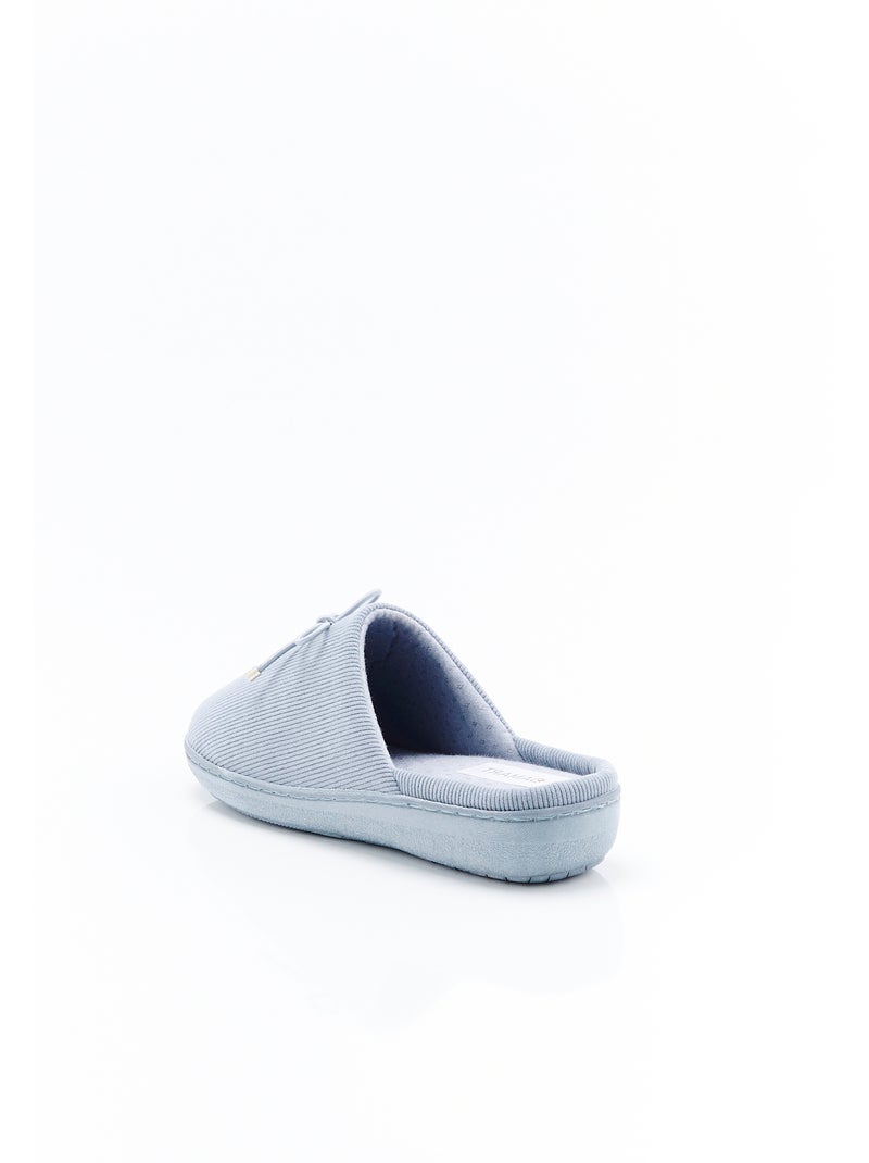 Mules emboîtantes en velours côtelé - Damart Bleu - Kiabi