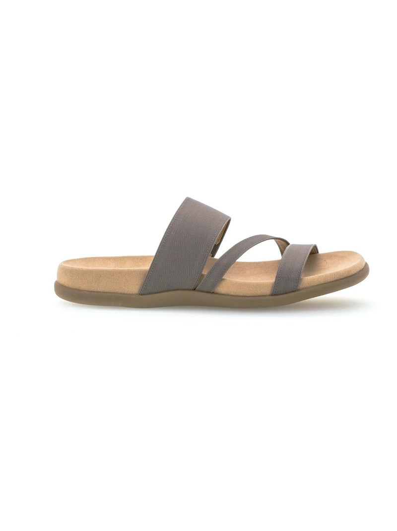 Mules  en bande élastique Marron - Kiabi