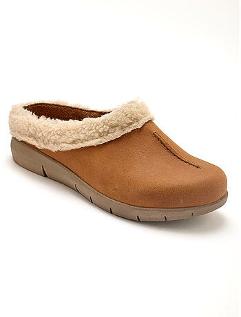 Mules en cuir à enfiler - pediconfort