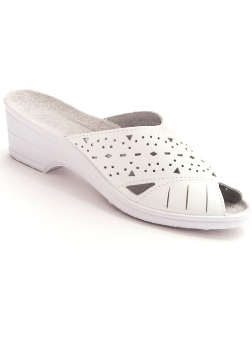 Mules en cuir ajouré - PEDICONFORT - Kiabi