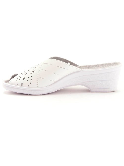 Mules en cuir ajouré - PEDICONFORT - Kiabi