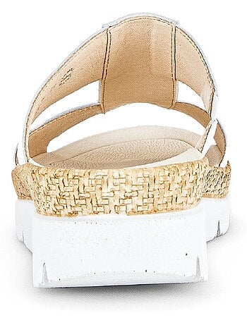 Mules en cuir avec strass
