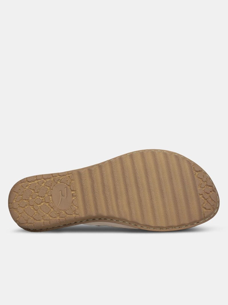 Mules en cuir BATA Beige - Kiabi