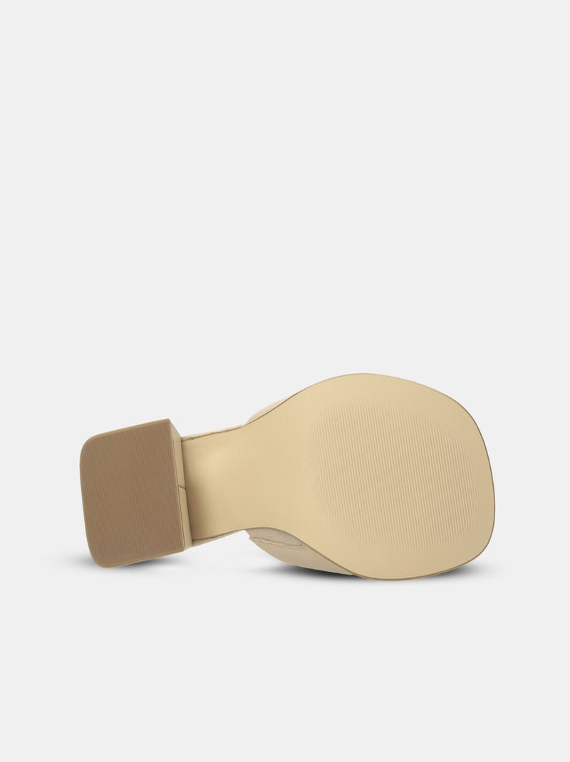 Mules en cuir BATA Beige - Kiabi