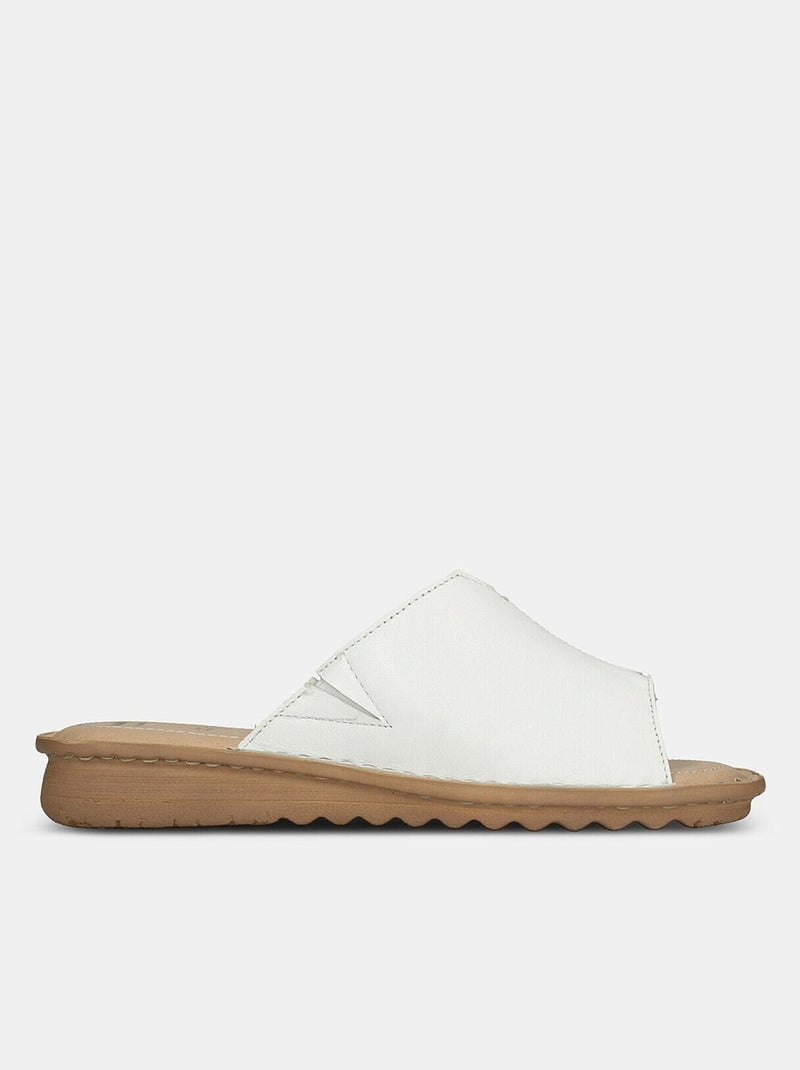 Mules en cuir BATA Blanc - Kiabi