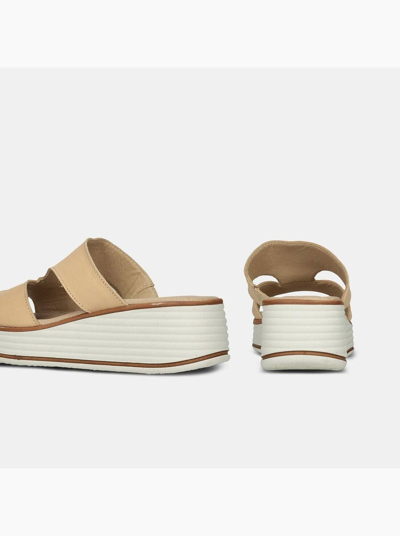 Mules en cuir BATA Marron - Kiabi