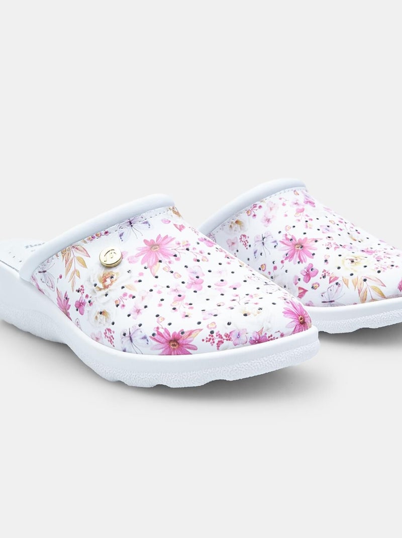Mules en cuir BATA Rose fushia - Kiabi