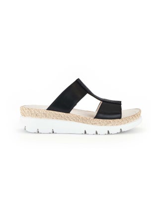 Mules  en cuir combinés