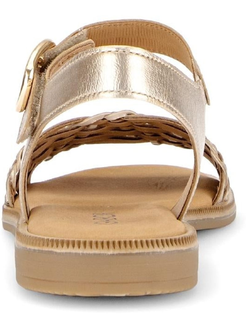 Mules  en cuir Doré/or - Kiabi