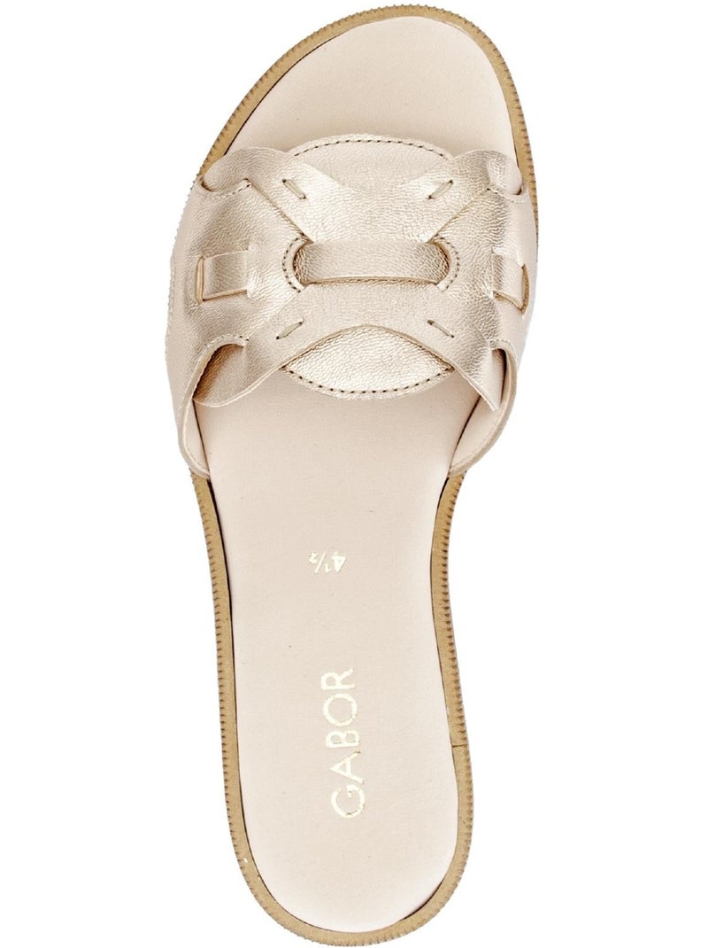 Mules  en cuir Doré/or - Kiabi